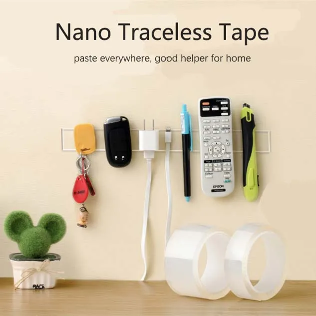 

Nano Tape Double-sided Tape Transparent Reusable Waterproof Tape Can Clean Kitchen and Bathroom Supplies 1/2/3/5M