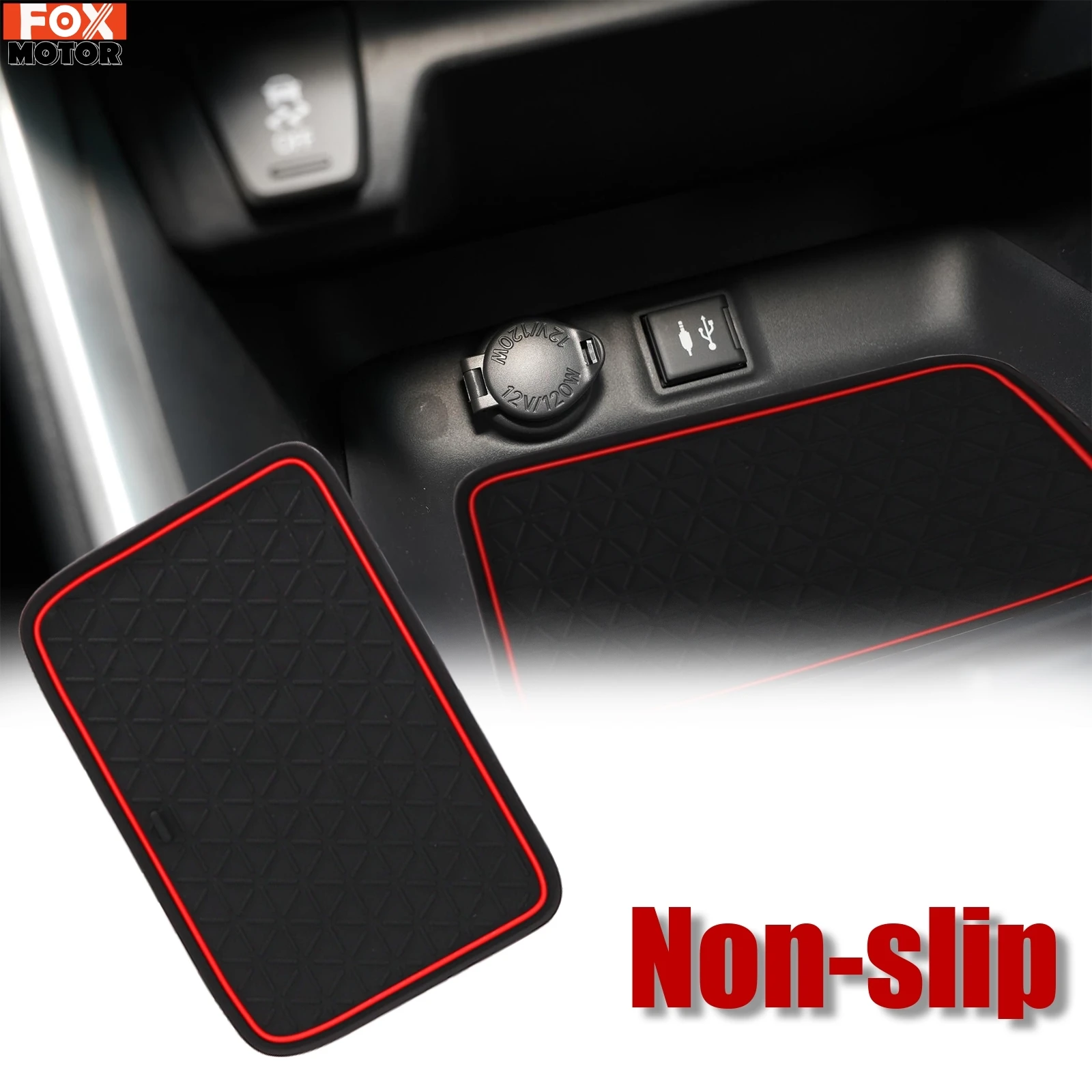 

Door Gate Slot Pad Anti-Slip Cup Mat Parts Sticker Accessories Pad Auto Cup Holder Car-Styling For Toyota RAV4 2019-2020 LHD