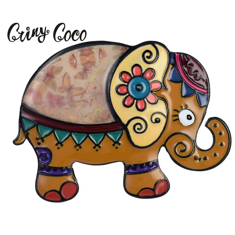 Лидер продаж броши слоны Cring Coco значок в винтажном стиле шарф оптовая продажа