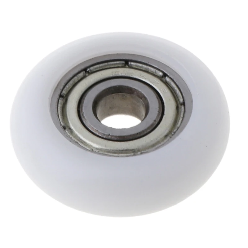 

P82C 10 Pcs 5x23x7.3mm Nylon Plastic Carbon Steel Bearings Pulley Wheels Embedded Groove