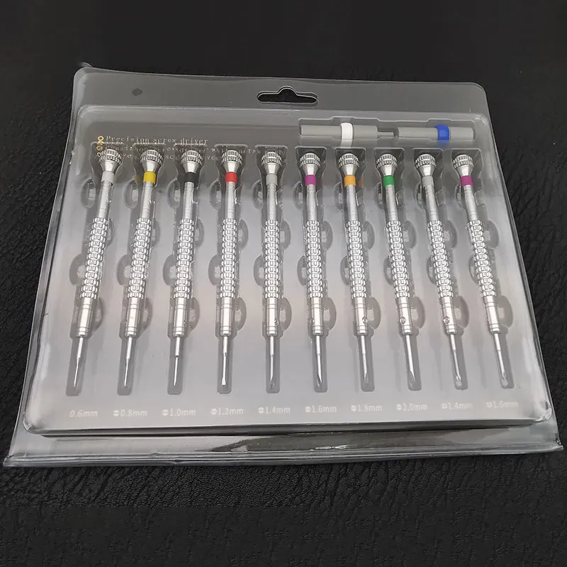 High Quality Steel Precision Screwdriver Kit*10PCS, Including 10PCS Shape Blades, Watchmaker Repair Tools.
