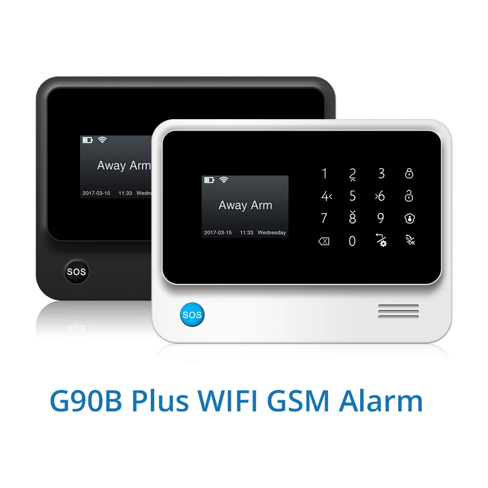 G90B 2,4G WiFi GSM GPRS SMS беспроводная домашняя система охранной сигнализации Вспышка Сирена PIR и дверь детектор дыма ip-камера