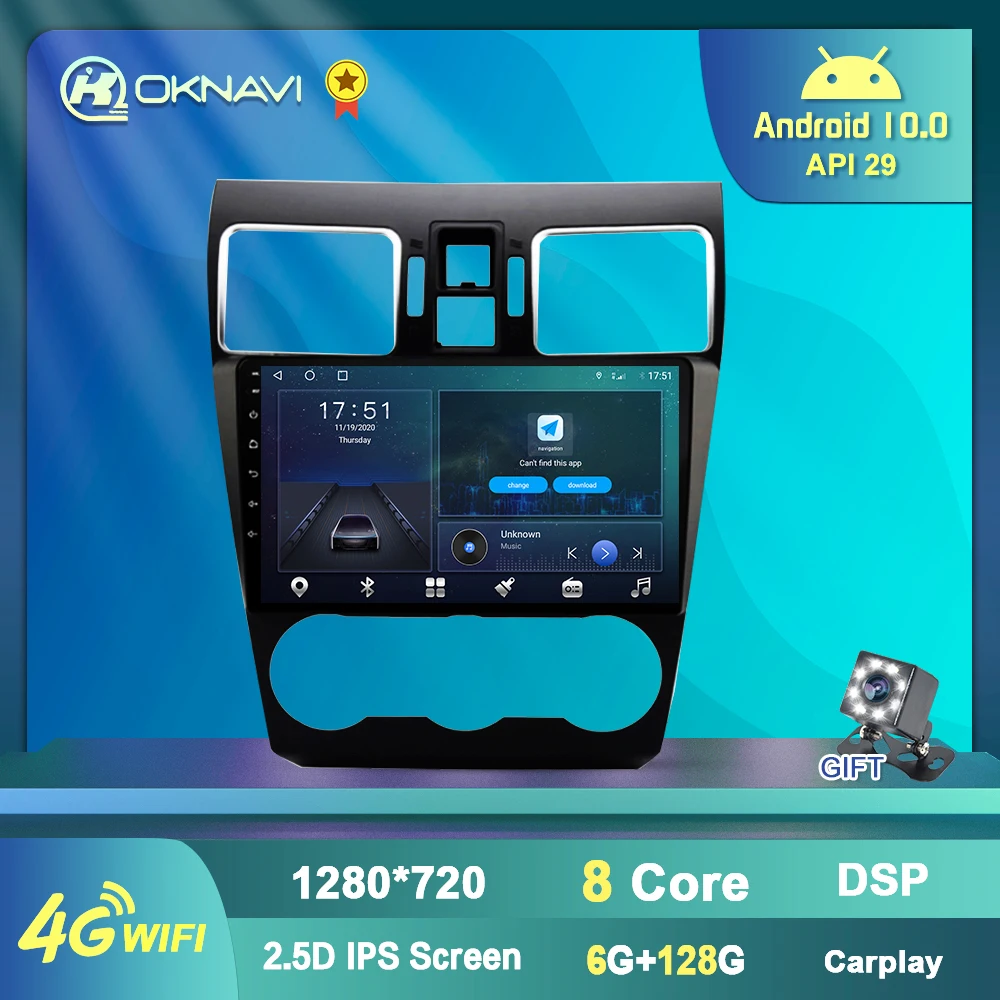 Автомагнитола 2 Din 9 дюймов Android 10 стерео видео для Subaru Forester XV WRX 2012 2013 2014 2015 4G Wi Fi GPS