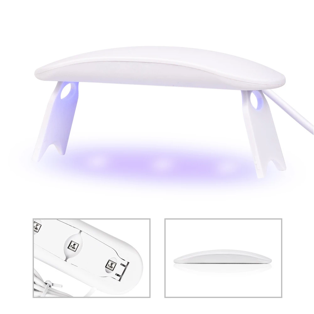 

Portable Nail LampUV LED Nail Polish Dryer 8W Curing Lamp Nail Lamp Beads Sensor Manicure Light Tool White Light For Gel Nails