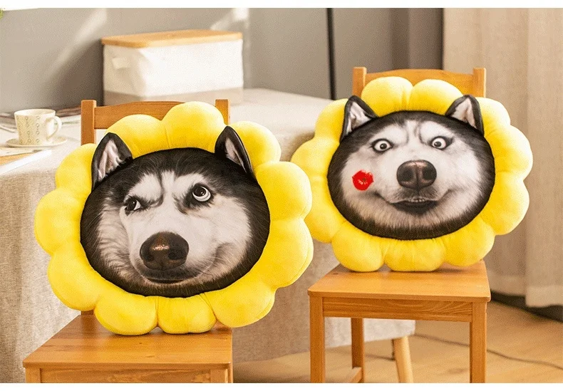 

Husky In Sunflower Decorative Throw Pillow Soft Cushion Cuddly and Funny ,gift for Friends,home Decoration (60cm*60cm)