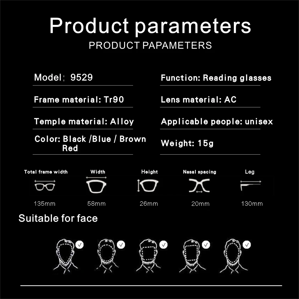 Складной Анти голубой светильник блокировка очки для чтения с Чехол Портативный