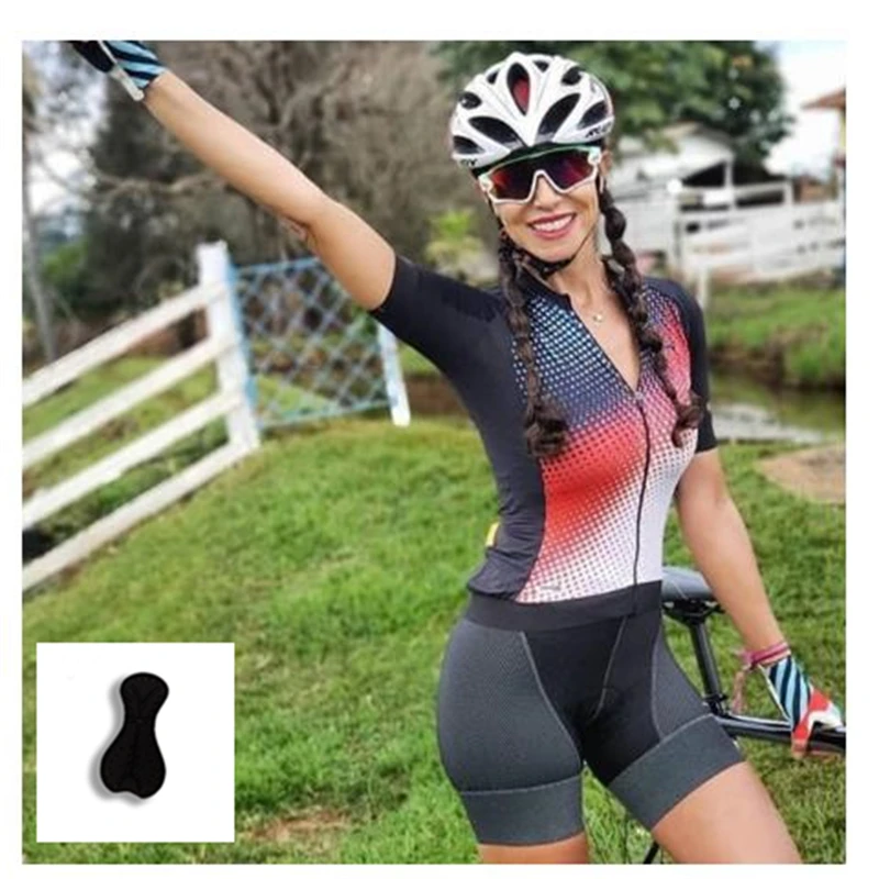 Женские велосипедные Комбинезоны для женщин триатлона с длинными рукавами
