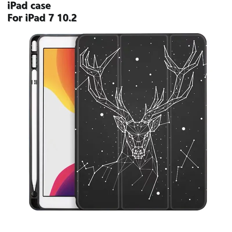 Чехол для Apple iPad 7 10 2 2019 поколения рождественский подарок чехол дюйма тонкий с