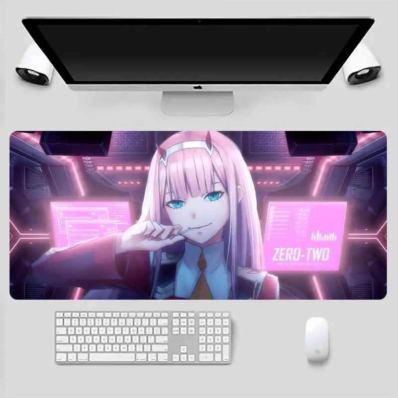 

zero two darling Unique Desktop Pad Game Mousepad Game Office Work Mouse Mat pad X XL Non-slip Laptop Cushion mouse pad
