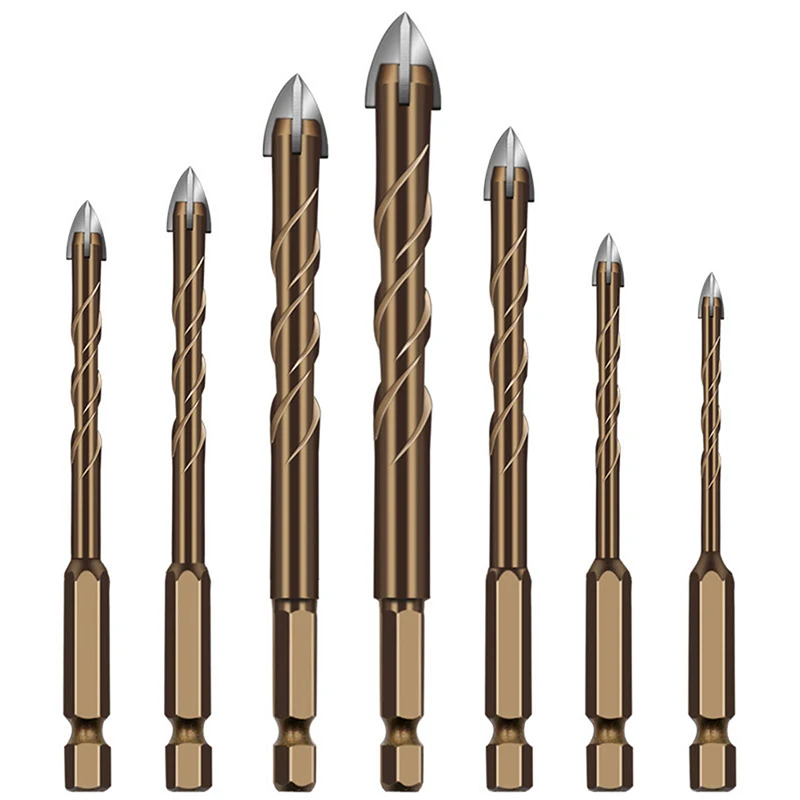 

Набор сверл для бетона, комплект из 3/4/5/6/8/10/12 мм, с шестигранной головкой, для открывания отверстий в бетоне