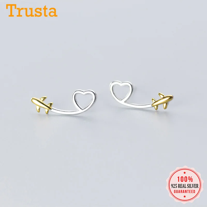 Женские серьги в виде полого сердца Trustdavis серебро 925 пробы подарок на день