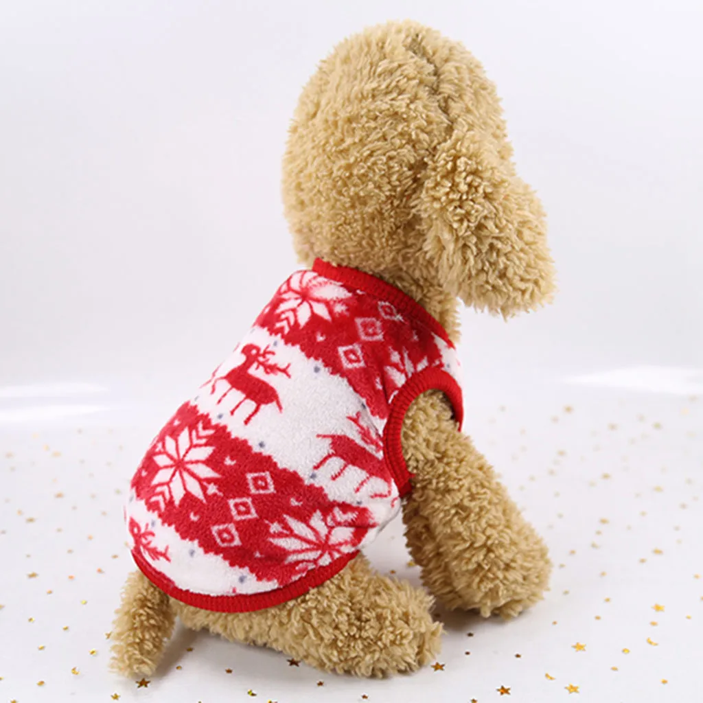 Зимний комбинезон для собак Dog Coat Pet Cat Christmas Snowflake Winter Warm - теплая одежда для собак в виде спортивного костюма.