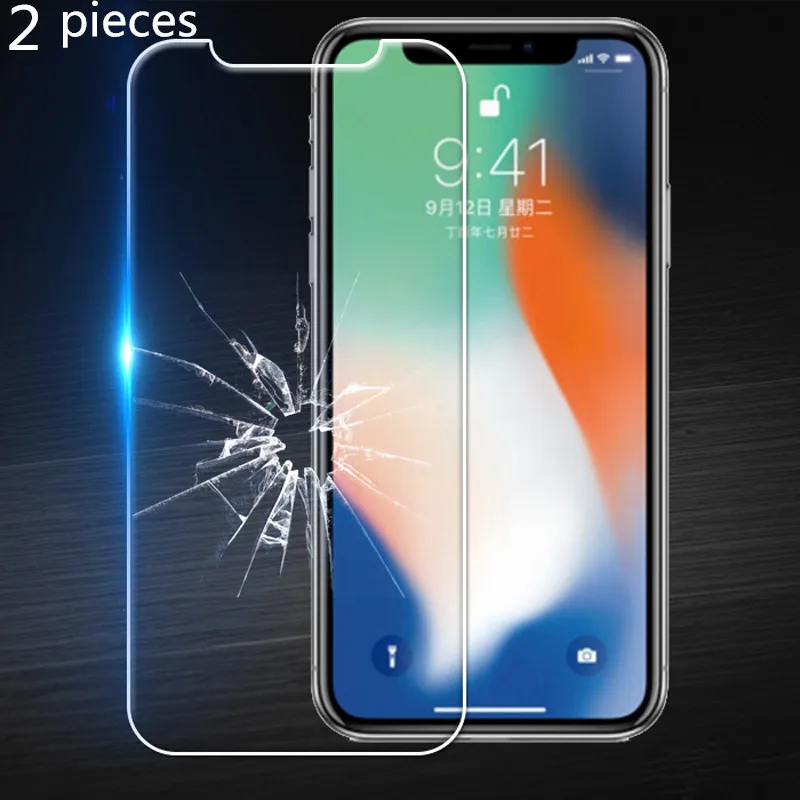 Защитный экран из закаленного стекла для iphone X XS 11 Pro Max XR 7 8 6 6s Plus 2 шт. 5 | Мобильные