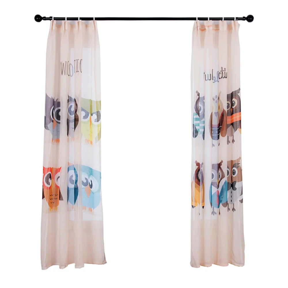 Штора Lychee с принтом совы Современная дверная занавеска оконная перегородка