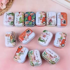 Красочная жестяная мини-коробка, герметичная банка, упаковочная коробка для конфет, ювелирная монета, серьги, наушники, подарочная коробка