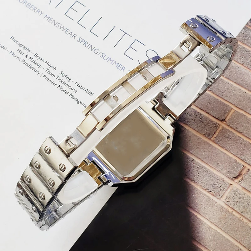 

Top Brand Classic Luxury Square Men WristWatch Quartz Women Watche Couple Watch Stainless Steel Mujer Marcas Famosas De Lujo