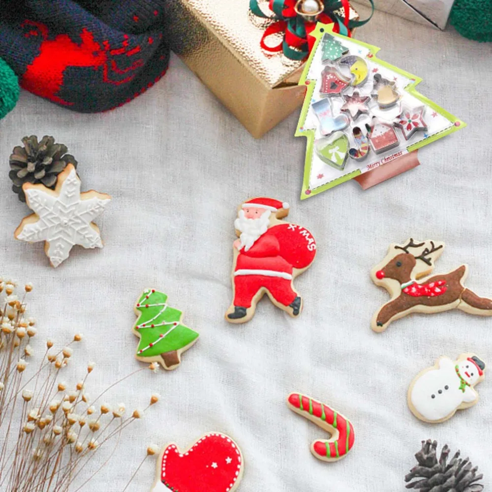 10 шт./компл. формы для выпечки Рождественская елка серии нержавеющая сталь дома и