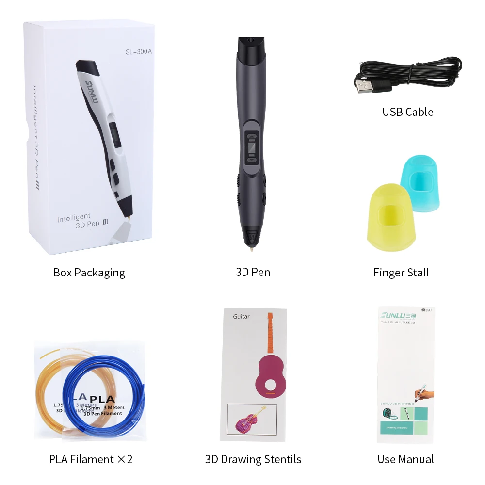 Enotepad SL300A 3d pen LCD Screen consumable PCL PLA ABS filament 1.75mm with USB cable excellen painting | Компьютеры и офис