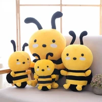 kawaii bee plush toy lovely bee with wings soft stuffed baby dolls children appease dolls kids birthday gift 252530 cm