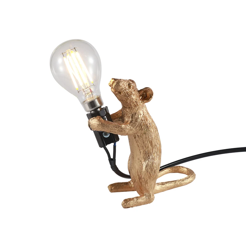 

Modern Resin Mouse Table Lamp LED E12 mouse Table Lamps Desk Nordic Kids' Room Decor LED Night Lights EU/AU/US/UK Plug