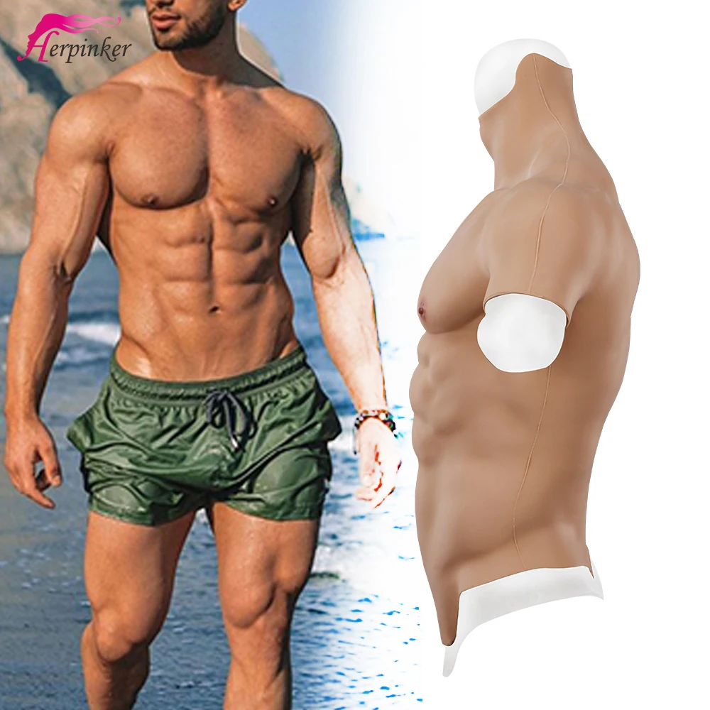 Herpinker Профессиональный 7 го поколения Силиконовый мужской s искусственная грудь