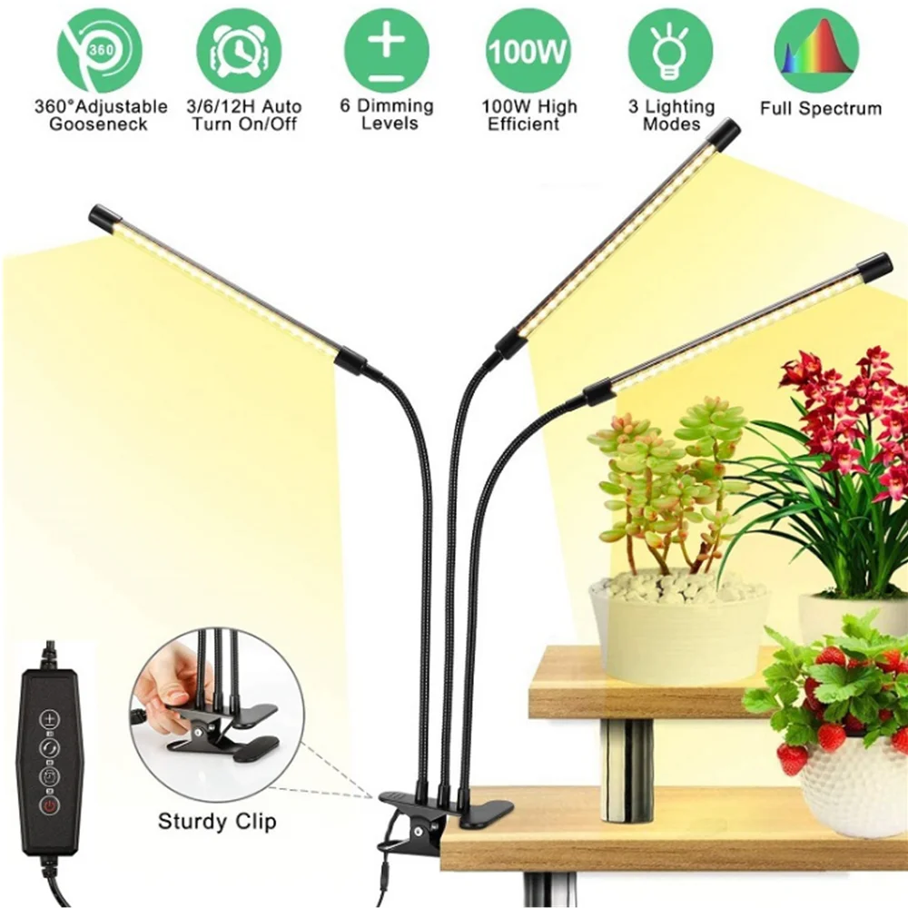 

LED Plant Grow Light With Control USB Full Spectrum Phytolamps For Indoor Vegetable Seedling Flower Plant Tent Box Growth Lamp