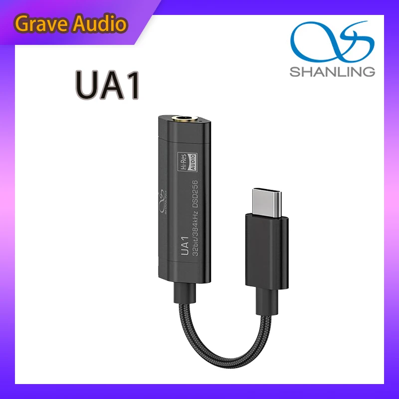 

Адаптер SHANLING UA1 USB DAC AMP HiFi Audio ES9218P, чип-адаптеры Type-C до 3,5 мм, кабель PCM 32/384 и DSD256 для Android, Windows