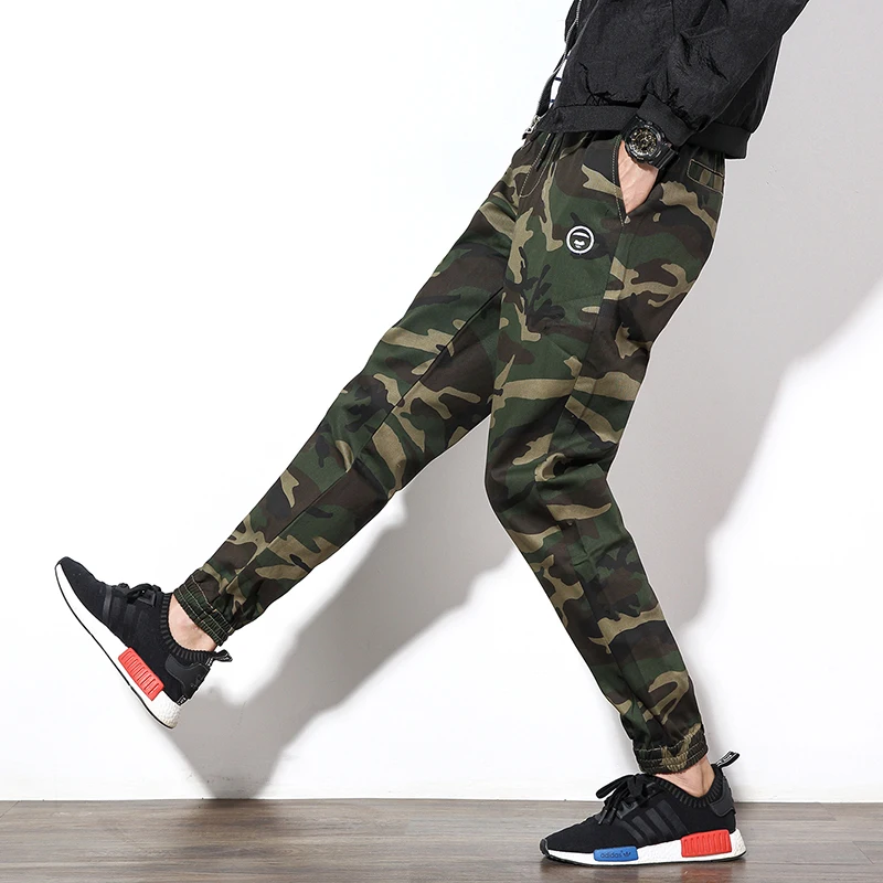 Брюки-карго мужские в стиле хип-хоп брюки милитари камуфляжные повседневные