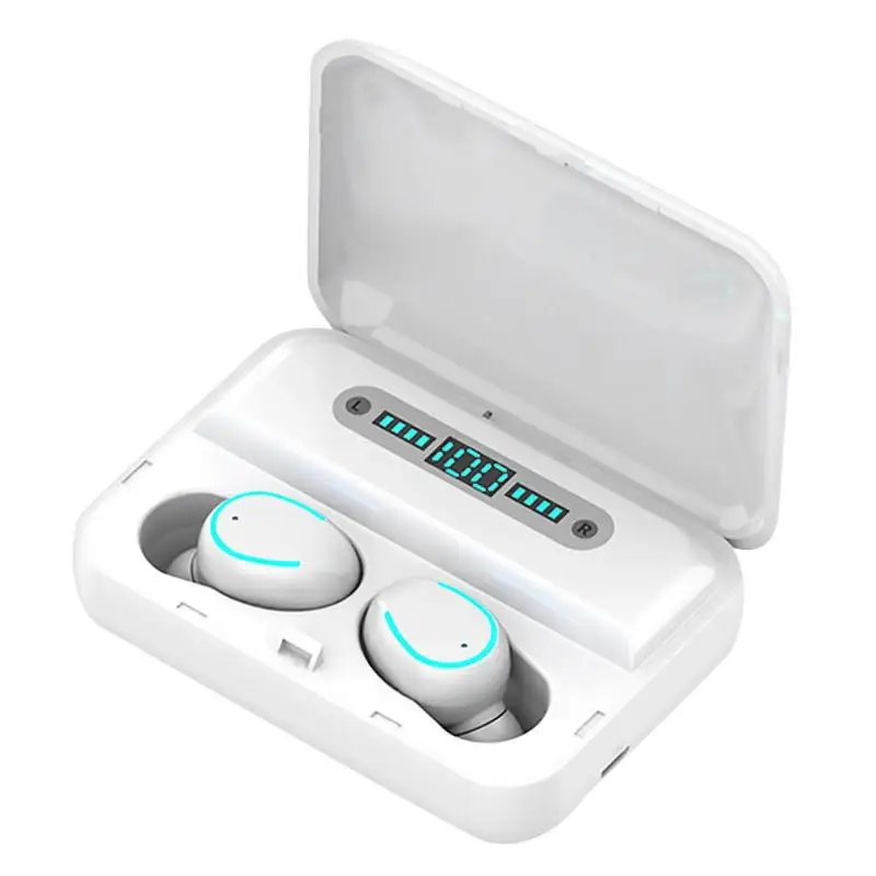 

Bluetooth Earpiece TWS Wireless Headset Digital Power Display Support Binaural Call Sports Headset with 2000mAh Charging Base