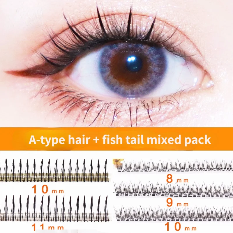 Professional Makeup False Eyelashes Mixed Single Cluster Grafting Segmented Multi-size Single Eyelash Bundle Eye Makeup Tool