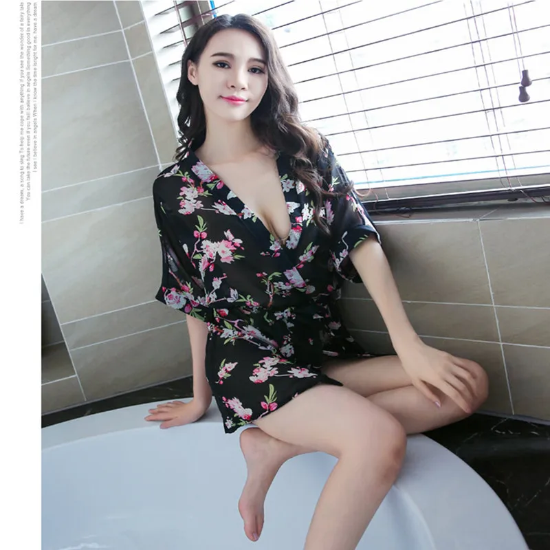 Сексуальное женское белье сексуальная пижама прозрачные шифоновые халаты