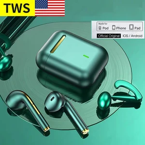 original j18 tws wireless bluetooth earphone sports earbuds hifi headset with charging box for iphone android xiaomi smartphones free global shipping