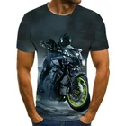 2021 мотоциклетная футболка с 3D принтом, мужские крутые гоночные футболки с графическим рисунком в стиле панк, модный топ, летняя искусственная одежда