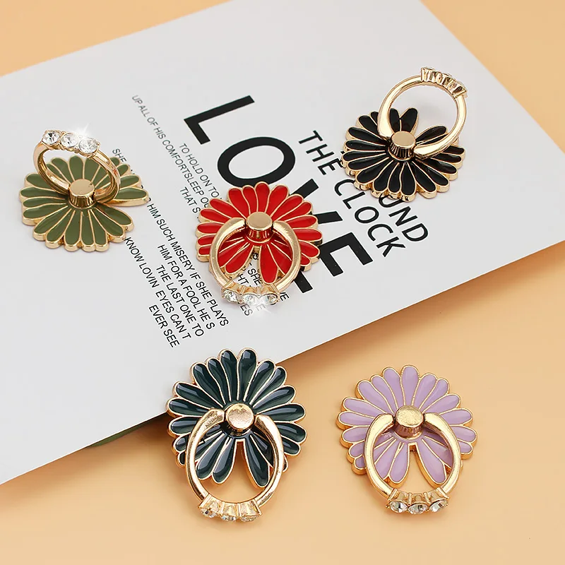 

Universal Stent Mobile Phone Holder Stand Finger Ring Magnetic for iphone12 11 Xiaomi HUAWEI P30 flowers Car Mount Stand