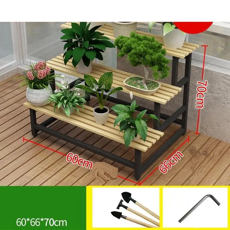 

Деревянные полки для горшка, стеллаж для растений, стеллаж для выращивания растений, стеллаж для выращивания цветов на балконе