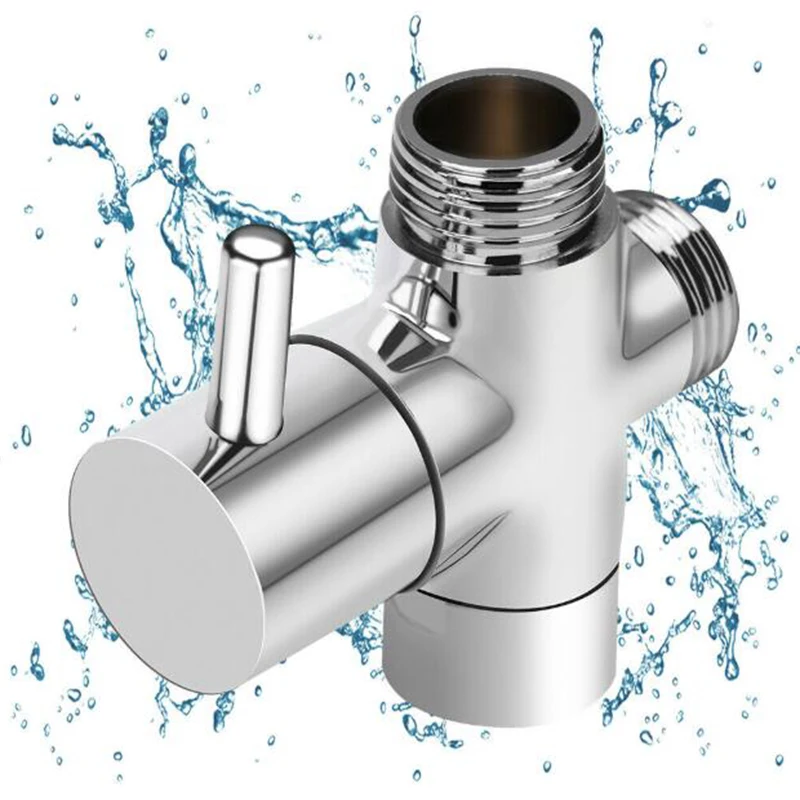 

Brass Diverter Valve 3 way Water Separator Shower Tee Adapter Adjustable Shower Head Diverter Valve Bathroom Accessories