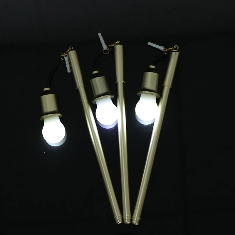 

Cute Kawaii Plastic Gel Pen Creative Light Bulb Dust Plug Pen For Kids Gift Korean Stationery Student 5Pcs