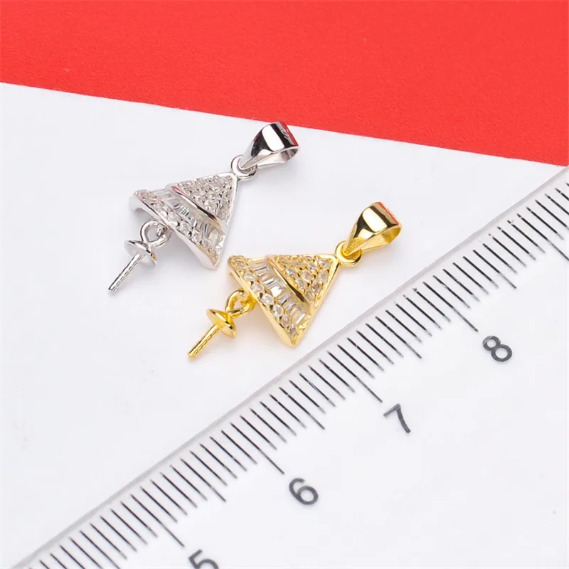 

Jewelry Handwork Pendant Base S925 Sterling Silver Pearl Pendant Accessories And Parts Findings Jewelry For DIY Fittings Women