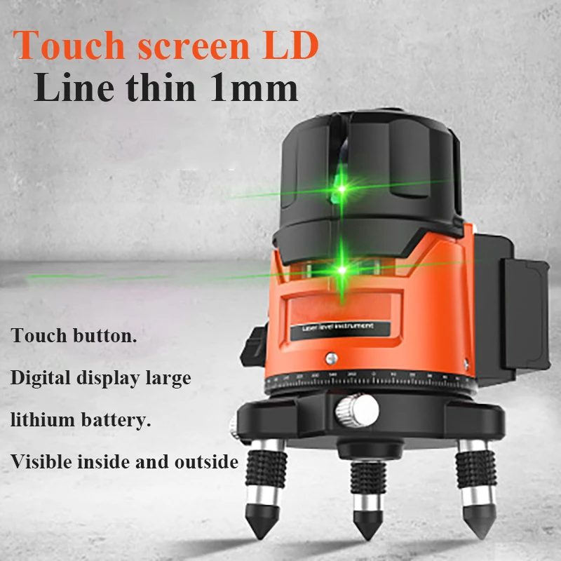 

2/3/5 Lines 30X Laser Level Stand 360 Vertical and Horizontal Self Leveling Cross 4D Green Light Laser Level Measuring Tool