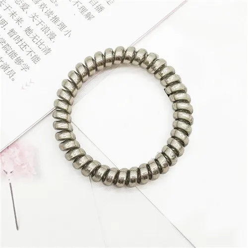 A3 Elastic Clear Telephone Wire Hair Bands Plastic Gum For Hair Ties No Crease Coil Hair Tie Ponytail Hairband Hair Accessories - Цвет: A3