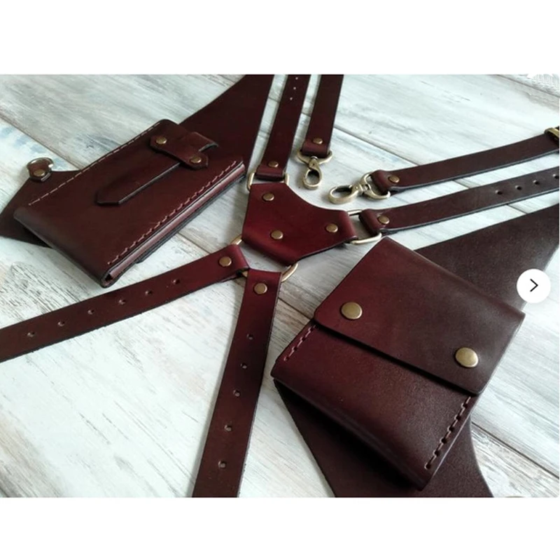 Винтажная кожаная Наплечная Сумка-Кобура регулируемые скрытые тактические