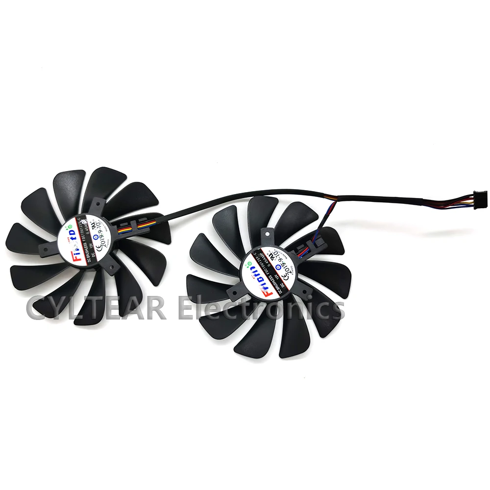 2 шт./лот 95 мм FDC10U12S9-C 4Pin RX 5600XT 5700XT охлаждающий вентилятор для XFX Radeon 5600 5700 XT сырье II