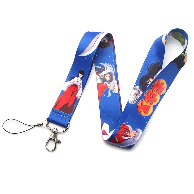 

Classic Japan Anime Inuyasha Lanyards Key Chain Mobile Phone Straps Neckband DIY Hang Rope Lariat Keychain Accessories Fans Gift