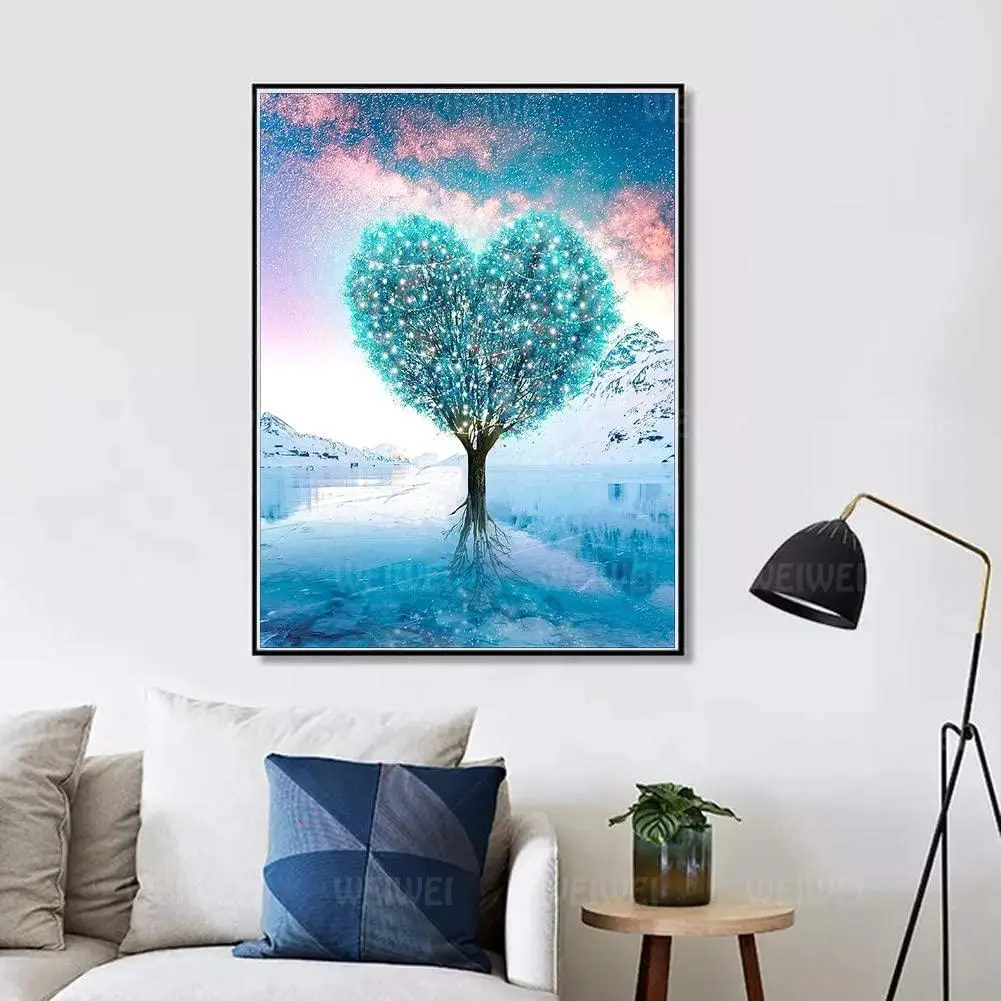 Набор для алмазной живописи Love Tree 5D взрослых синяя полноразмерная краска с