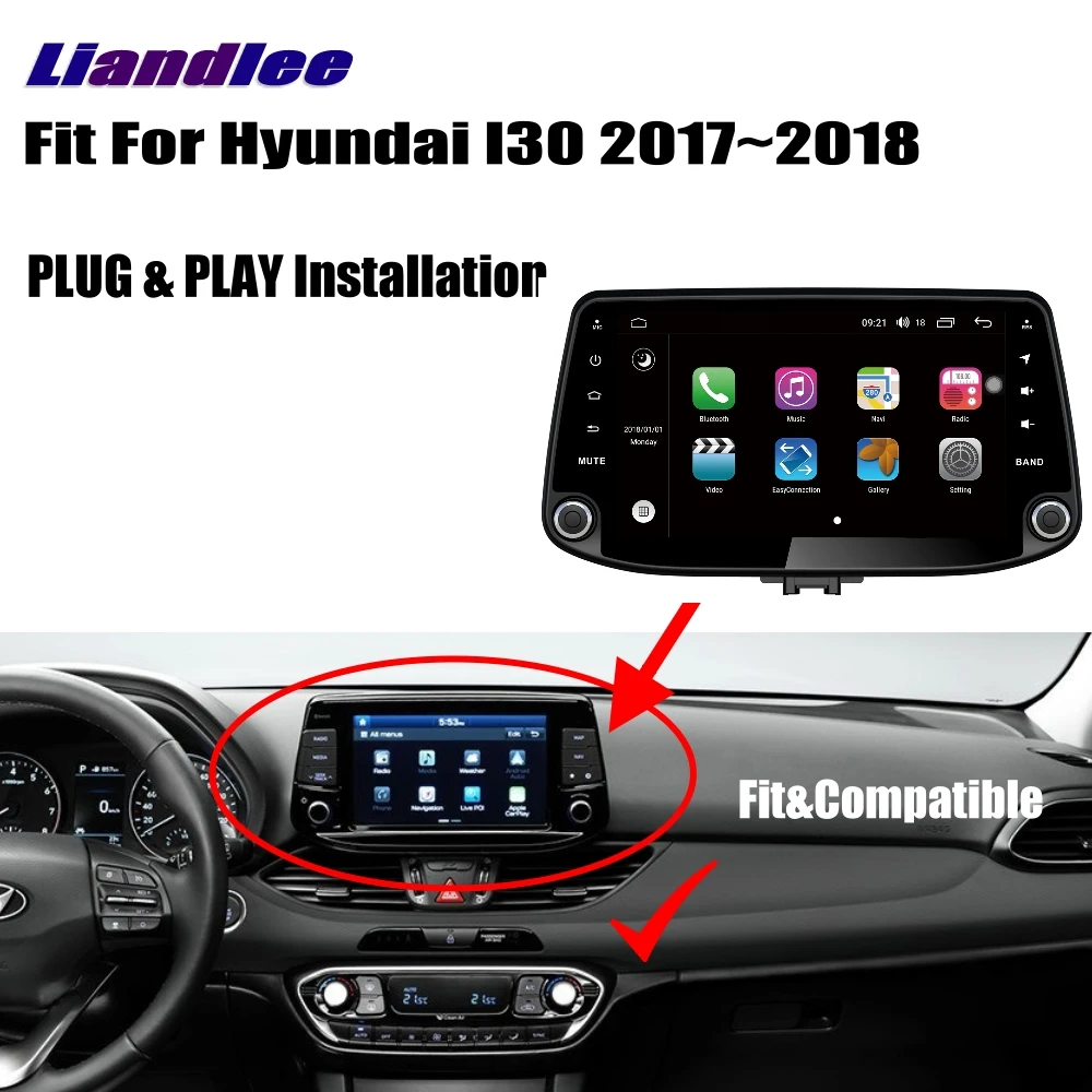 Liandlee для Hyundai I30 2017 ~ 2018 Android автомобильный Радио плеер GPS Navi навигация карты камера