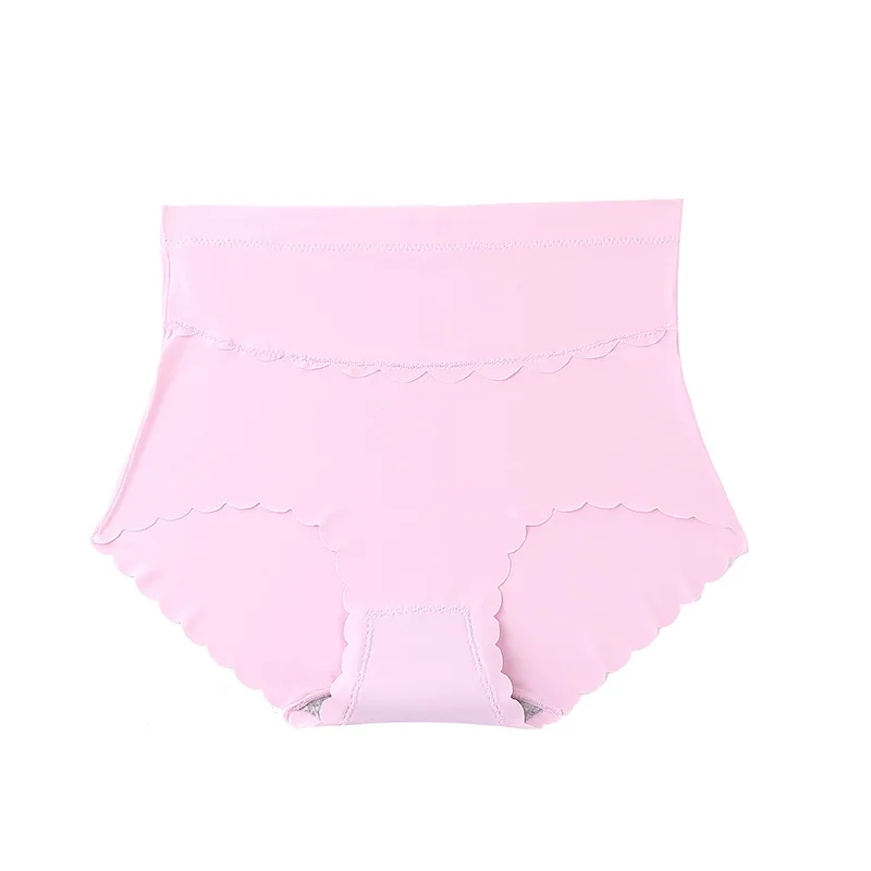 

1 Piece/ice Silk Seamless Women's High Waist Breathable Large Size Briefs Comfortable Widened Cotton Crotch Safety Pants Satin