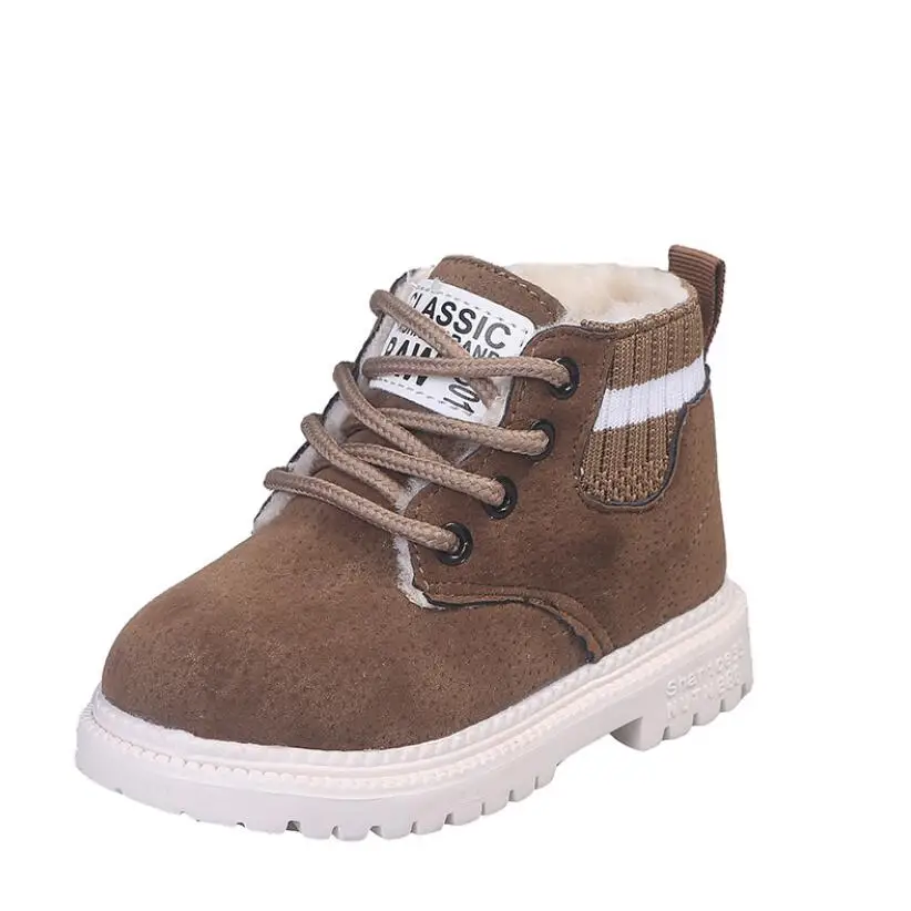 

Children Casual Shoes Autumn Winter Short Boots Boys Shoes Fashion Leather Soft Antislip Girls Boots 21-30 Sport Running Shoes