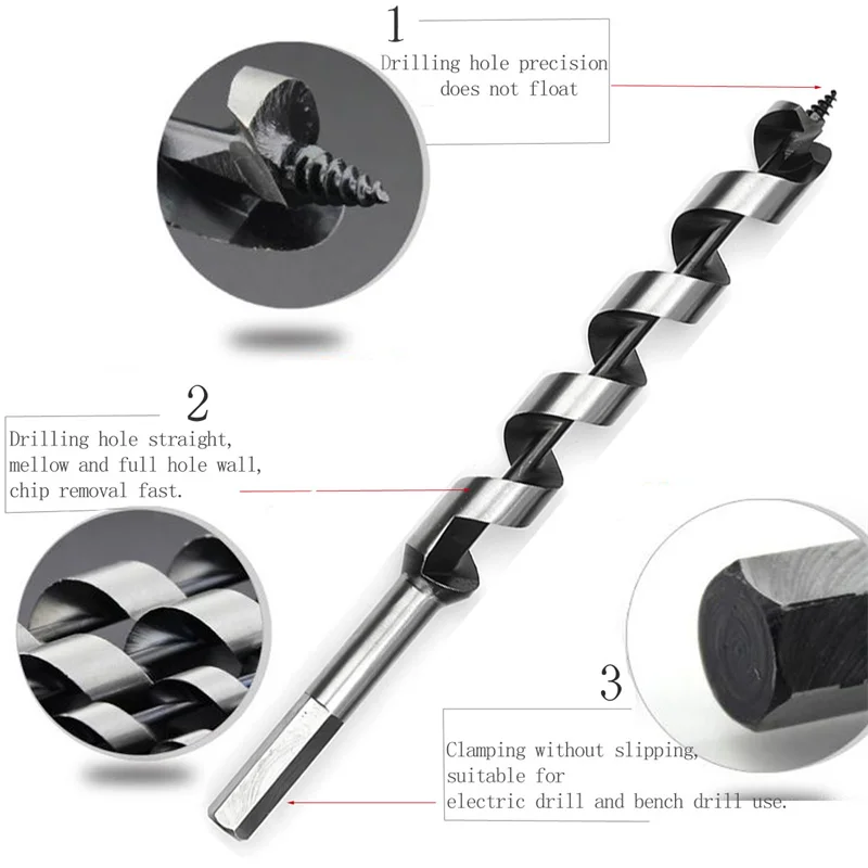 Сверло сверхдлинное JUSTINLAU Diameter6-32mm/ 230 мм из высокоуглеродистой стали для