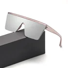 Квадратные Солнцезащитные очки большого размера, женские солнцезащитные очки в большой оправе, цветные квадратные, плоские, с заклепками и градиентными линзами, женские зеркальные очки, UV400