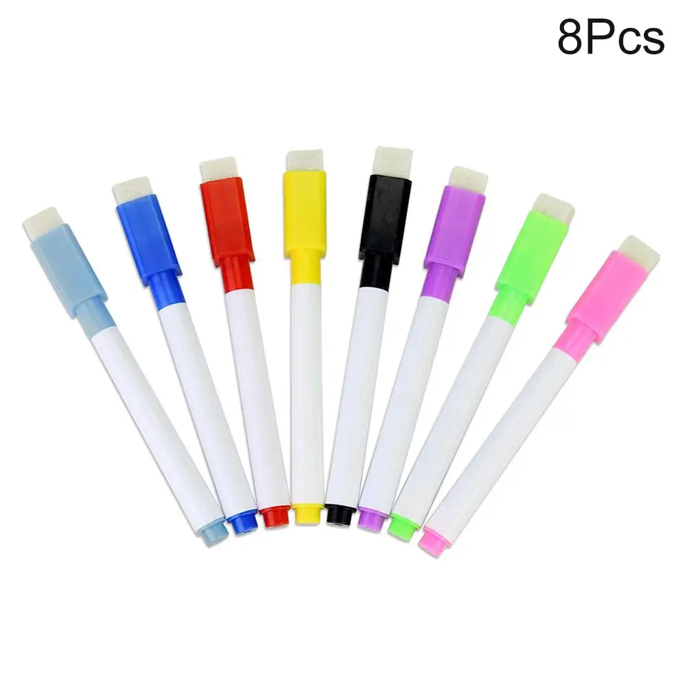 8 шт цветная Доска ручка с ленточная щетка набор стираемый Pro environment водный маркер